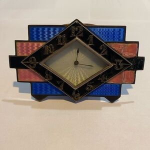 Rare Art Deco 935 Silver Table Clock